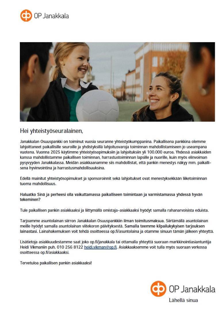 Terveiset OP Janakkalasta