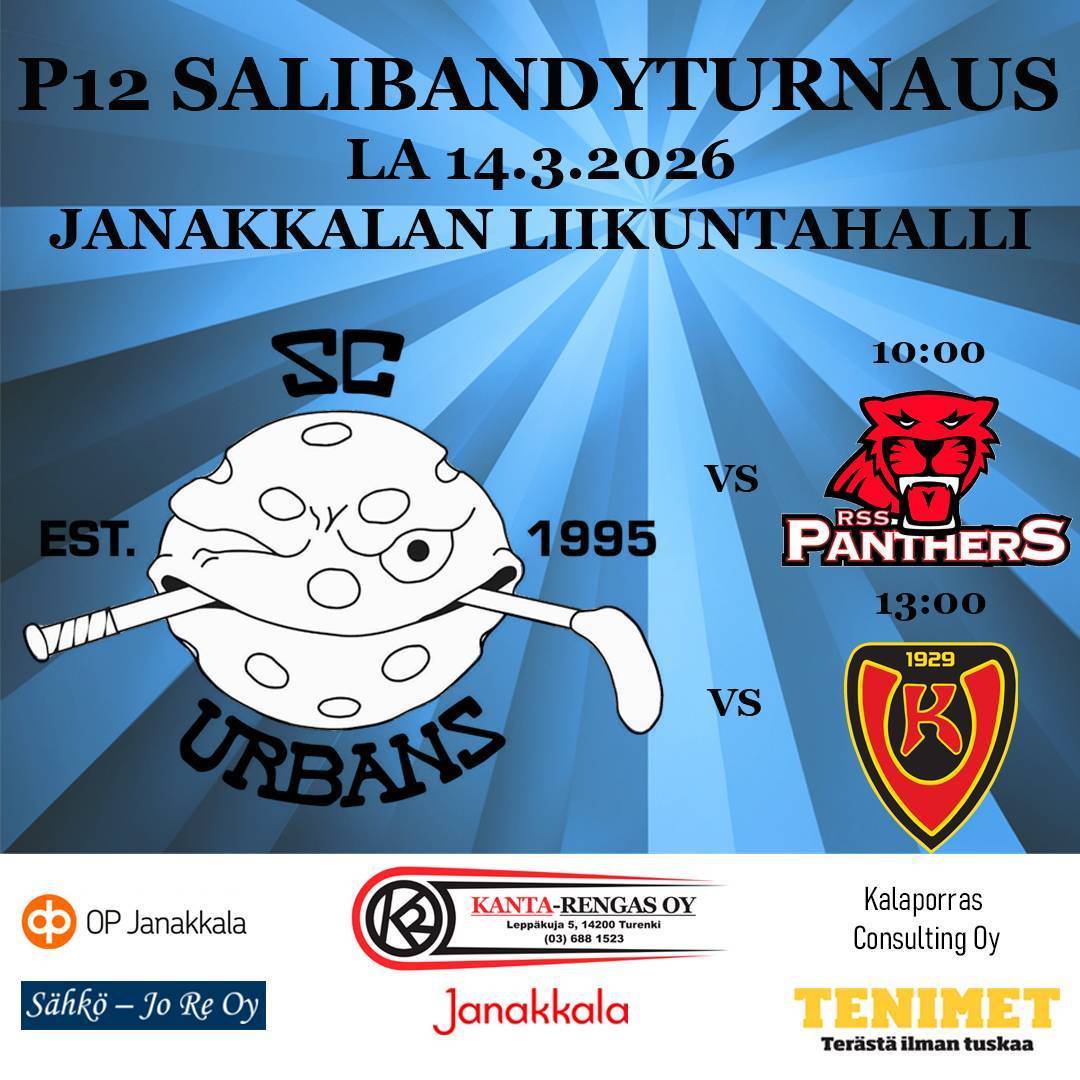 Kotiturnaus la 14.3.2026 Janakkalan liikuntahallissa!