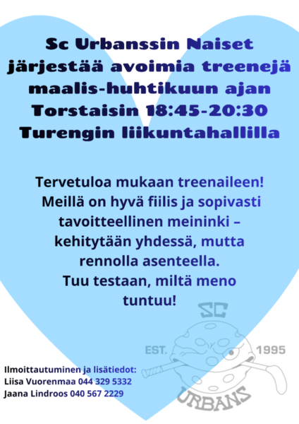 Scu Naiset järjestää avoimia treenejä