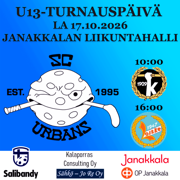 TERVETULOA KANNUSTAMAAN URBANSIN POJAT VOITTOON!