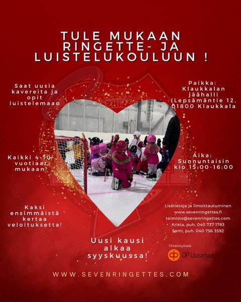 Luistelukoulu alkaa taas syyskuussa!