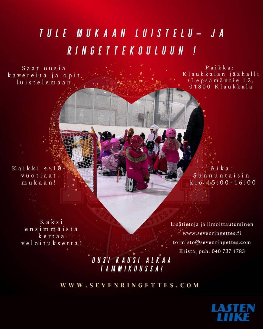 Luistelukoulu alkaa taas tammikuussa!