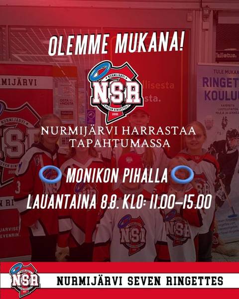 Tule tapaamaan meitä Nurmijärvi harrastaa -tapahtumaan 8.8.!