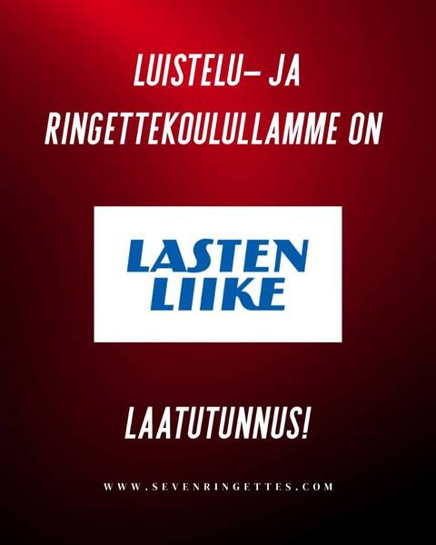 Luistelukoulullamme on Lasten Liike- laatutunnus