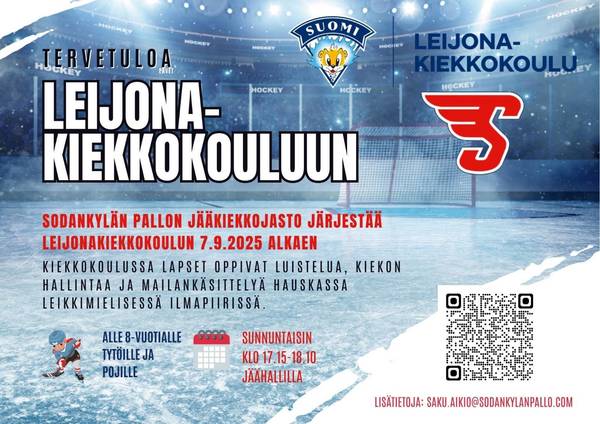 Leijonakiekkokoulu alkaa 7.9.2025