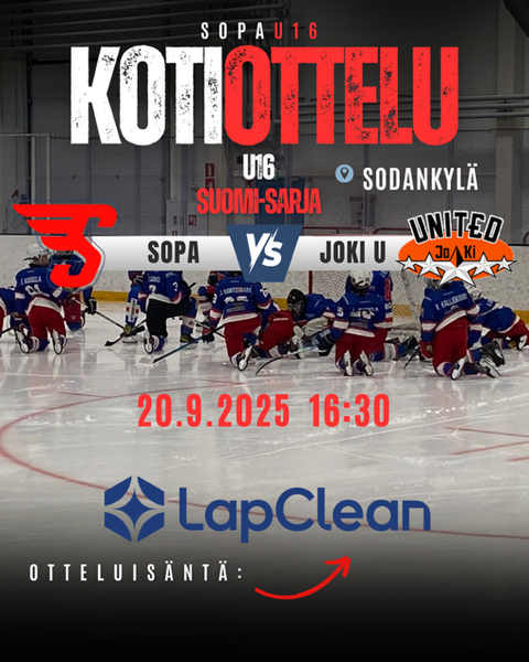 Sopa U16-joukkueen kauden ensimmäiset kotipelit tulevana viikonloppuna!