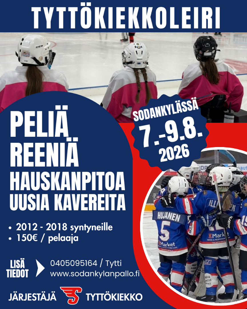 Tyttökiekkoleirille Sodankylään elokuussa 2026!