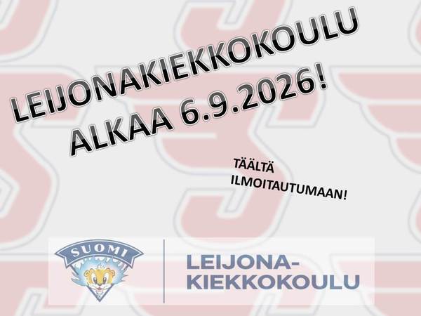 Leijonakiekkokoulu alkaa 6.9.2026!