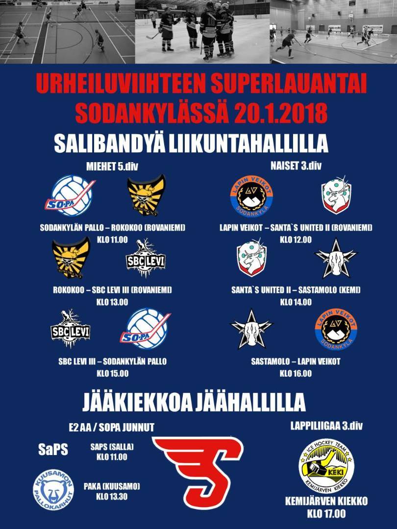 Urheiluviihteen Superlauantai 20.1.2018