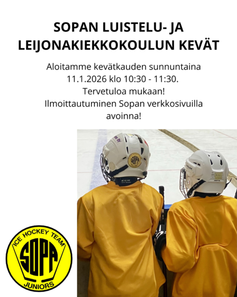 Luistelu- ja leijonakiekkokoulun kevät alkaa!