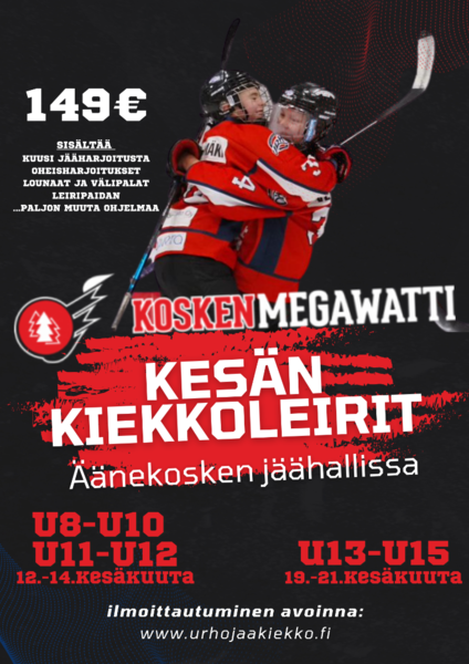 Kosken Megawatti -kiekkoleirien ilmoittautuminen on nyt auki! 