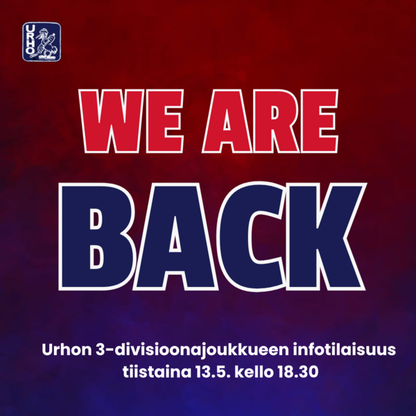 Urhon miesten kakkosjoukkueen infopalaveri tiistaina 13.5. kello 18.30