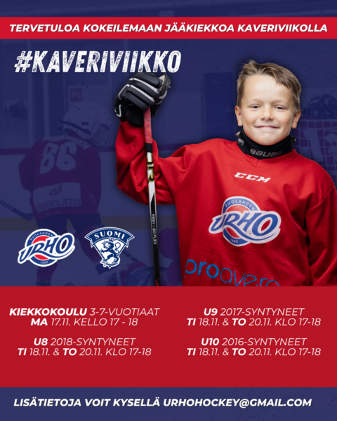 Kaveripäivä Urhon treeneissä viikolla 47