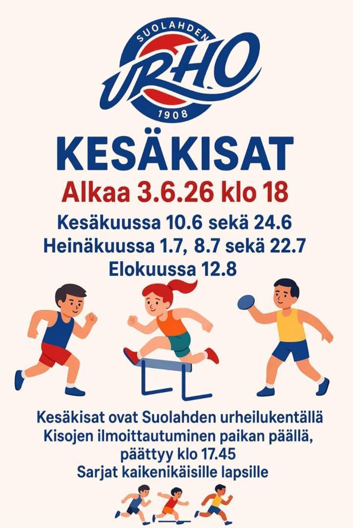 Lasten kesäkisat käynnistyvät kesäkuussa!