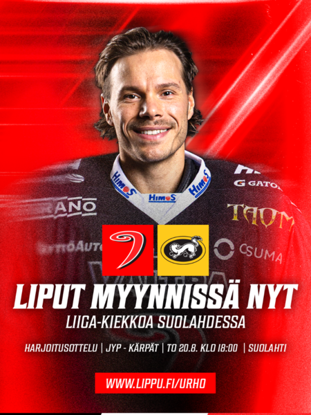JYP-Kärpät harjoitusottelun liput ovat myynnissä