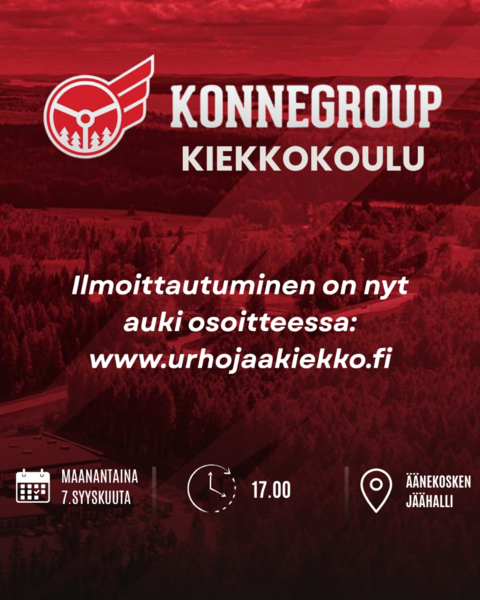 Maksuton Konnegroup -kiekkokoulu alkaa maanantaina 7.9.