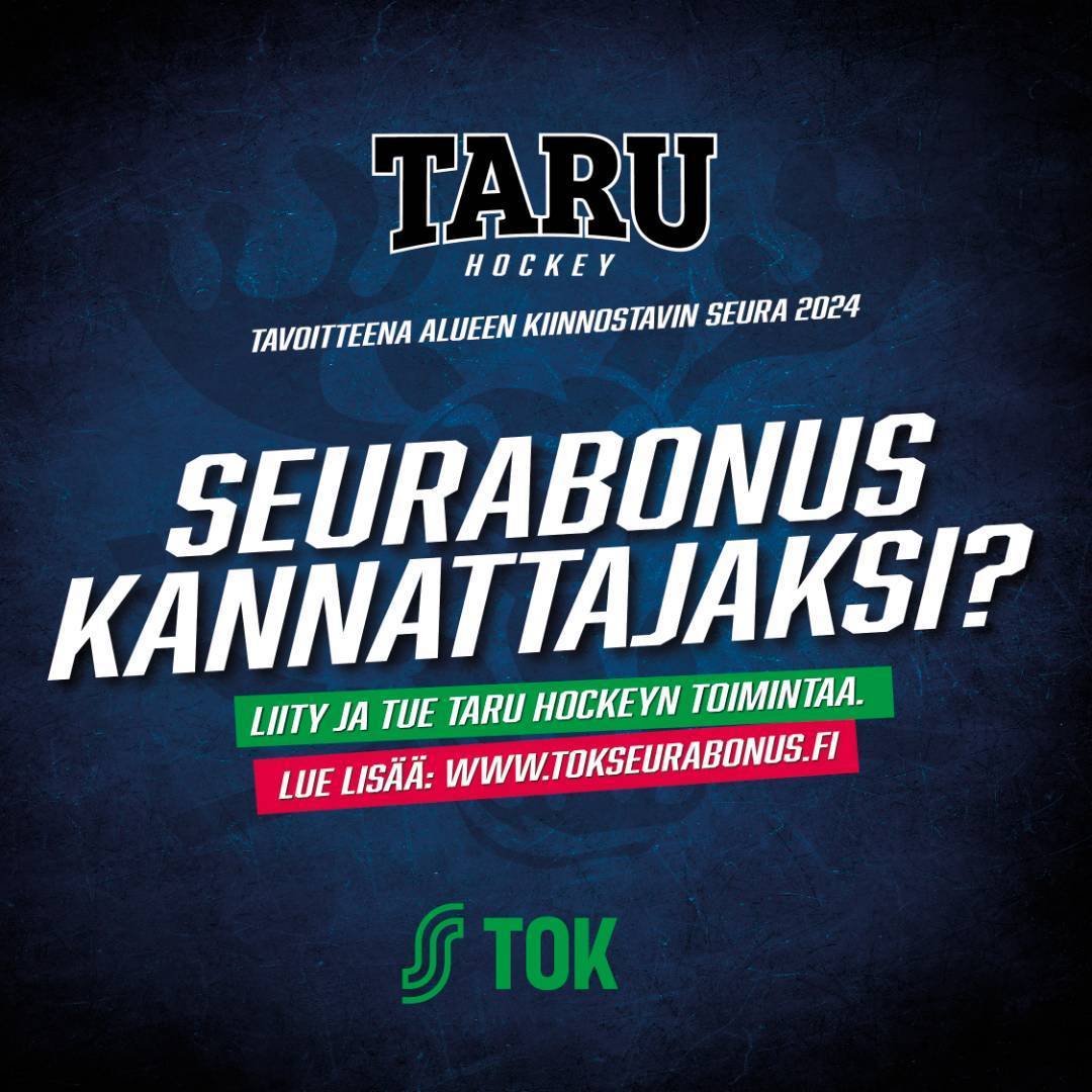 Liity TOK Seurabonus kannattajajäseneksi ja tue TarU Hockey toimintaa!