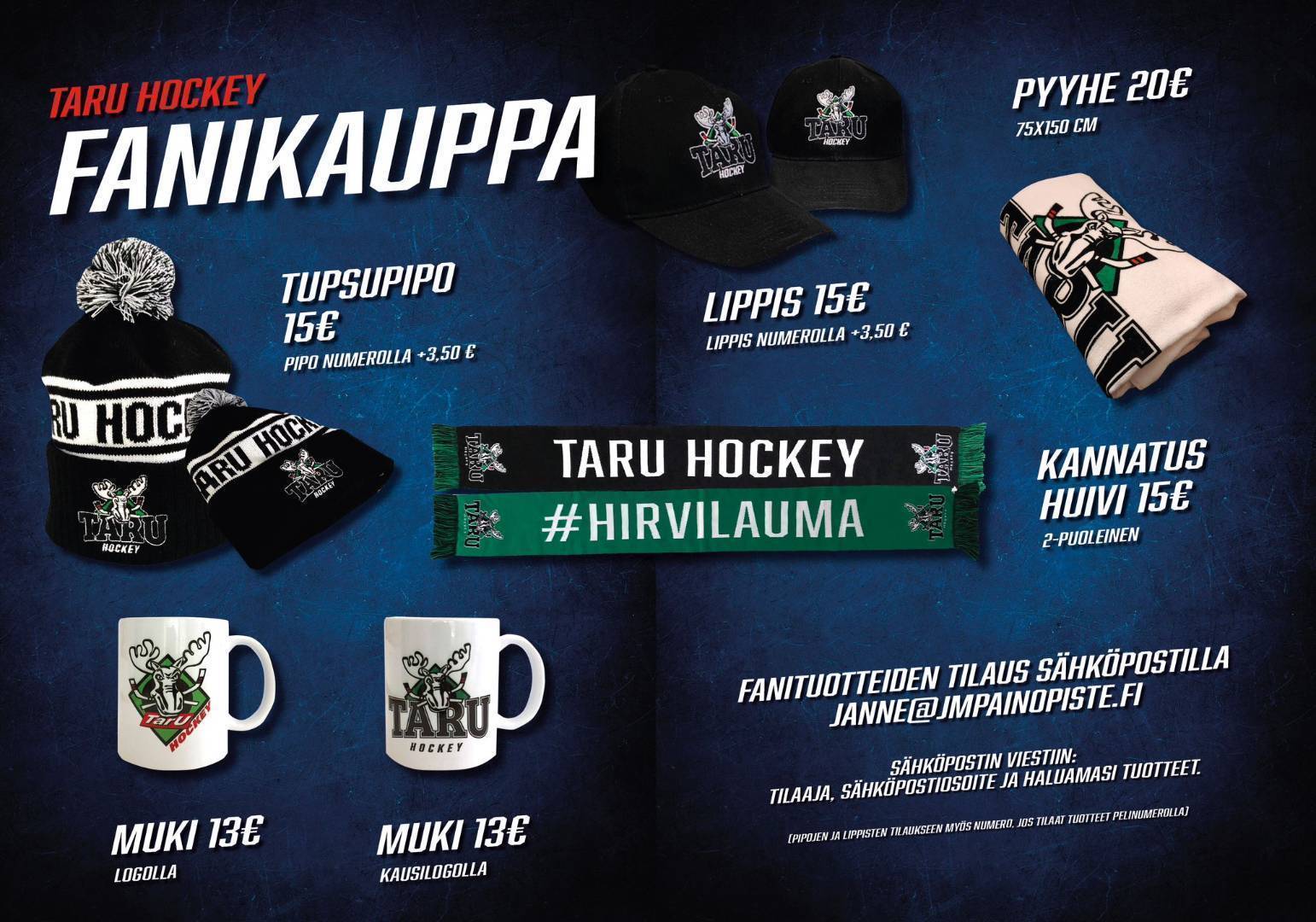 TarU Hockey fanikauppa ja seuratekstiilit