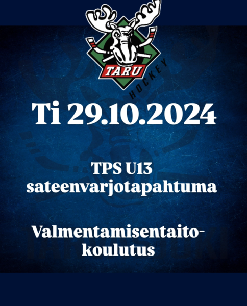 U13 TPS sateenvarjotapahtuma ja valmentamisen taidot- koulutus