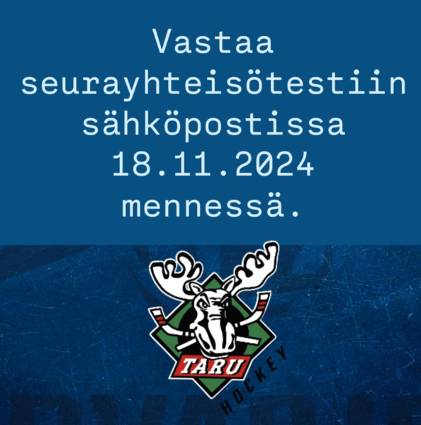 Vastaa seurayhteisötestiin sähköpostissa!