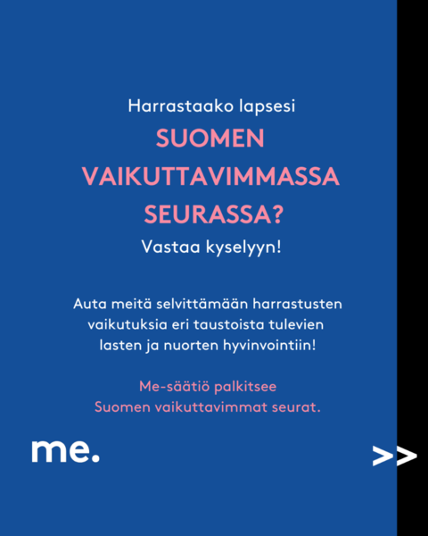Vastaa Me-säätiön kyselyyn jopoxin pukukopissa!