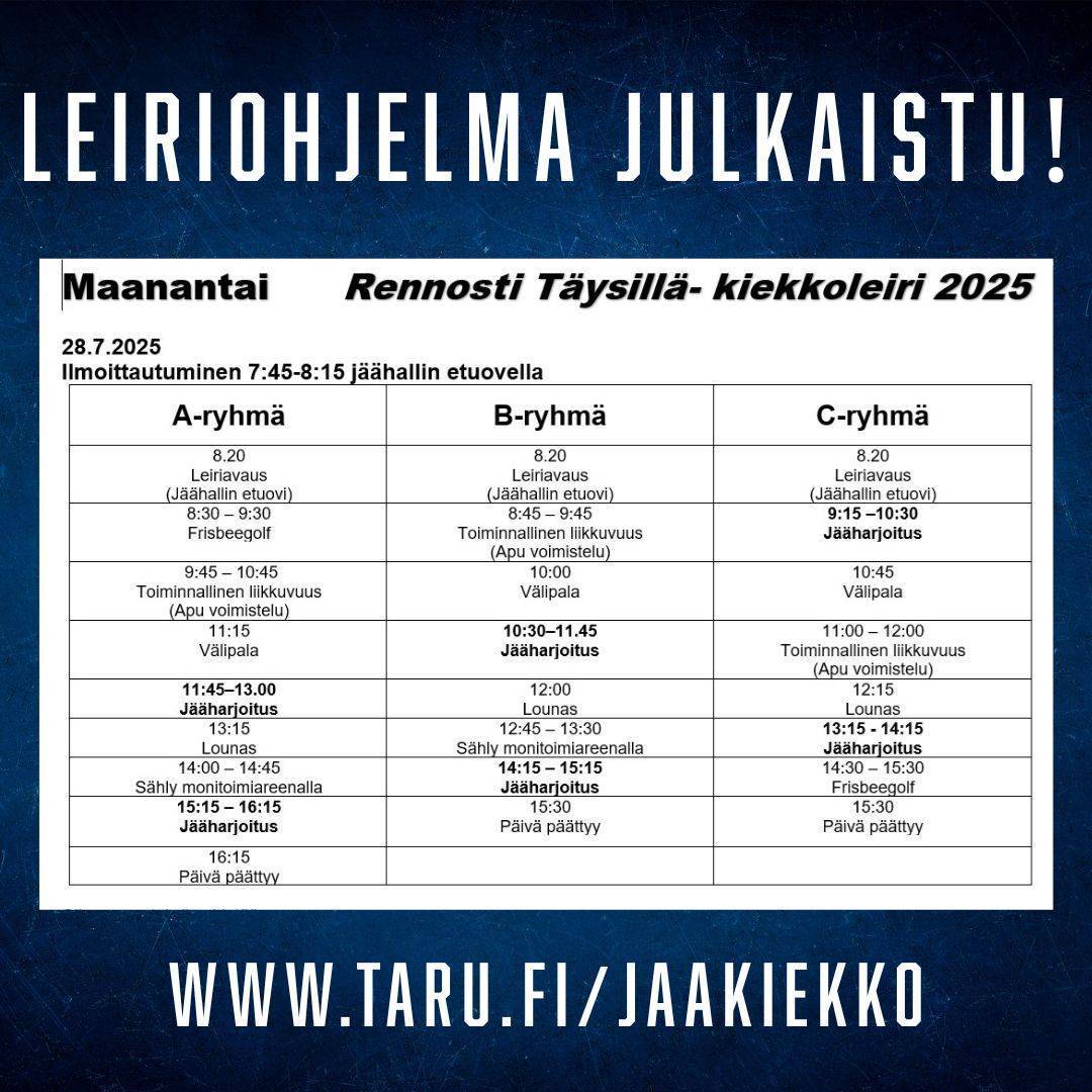 Leiriohjelma 2025