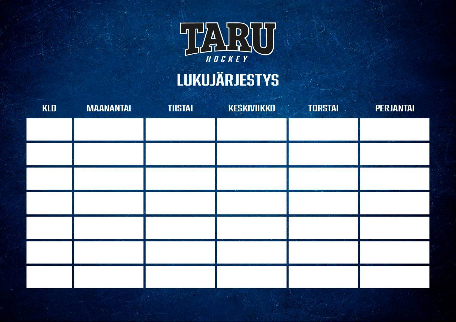 TarU Hockey lukujärjestys