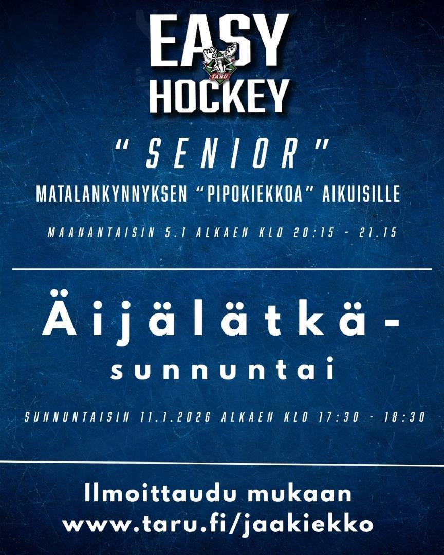 Äijälätkä sunnuntai & Easy Hockey senior kevätkausi