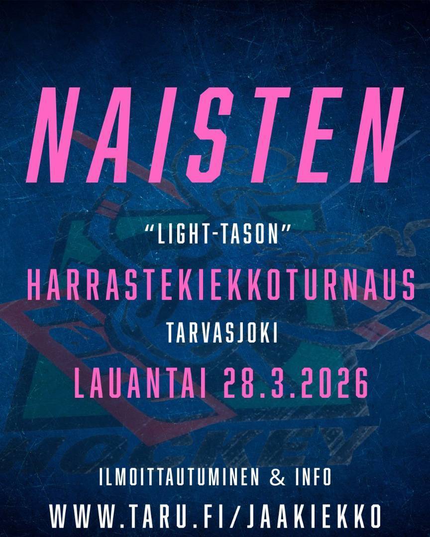 Naisten harrastekiekkoturnaus 28.3.2026