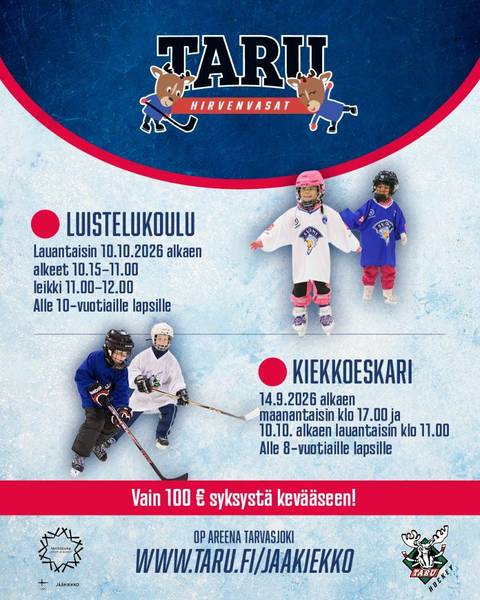 Luistelukoulu ja kiekkoeskari 2026 - 2027