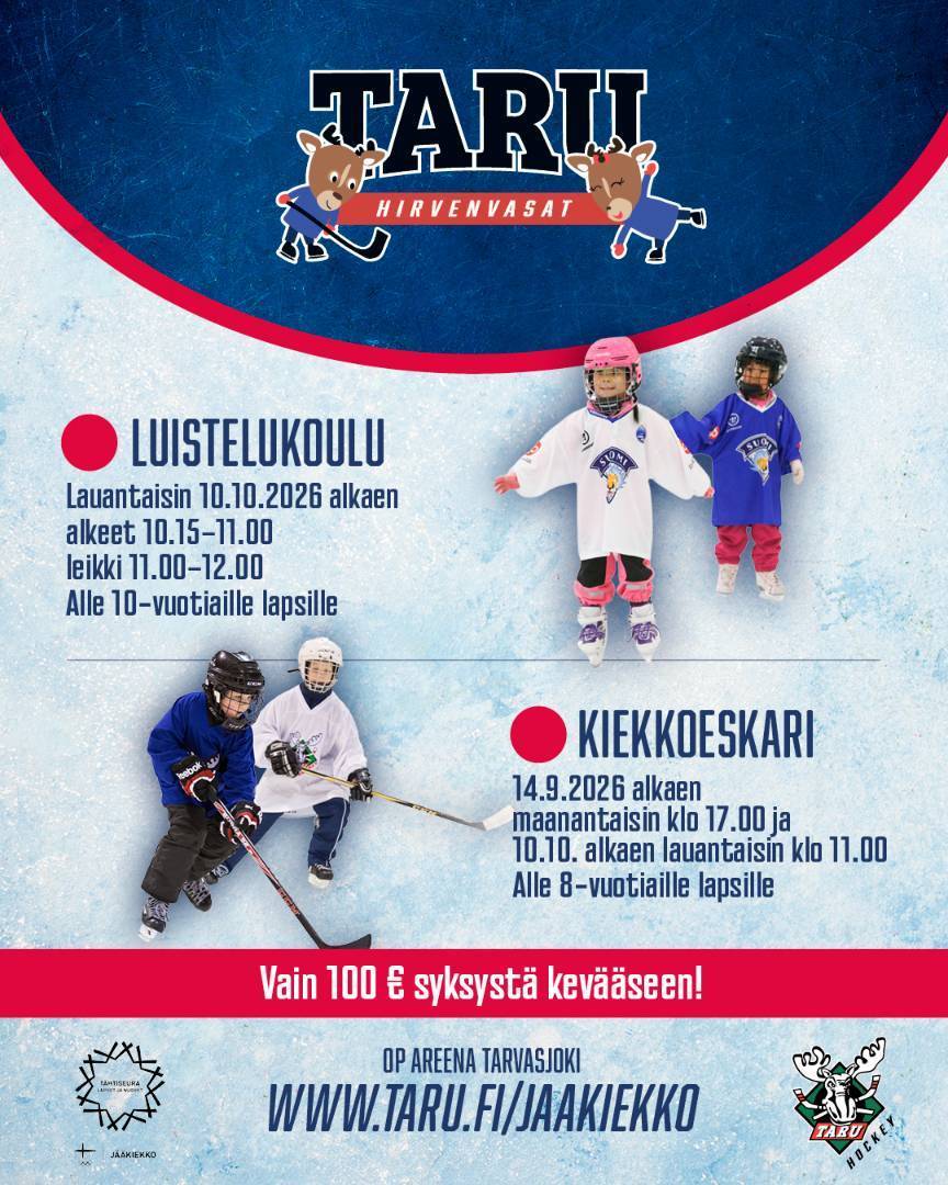 Luistelukoulu ja kiekkoeskari 2026 - 2027