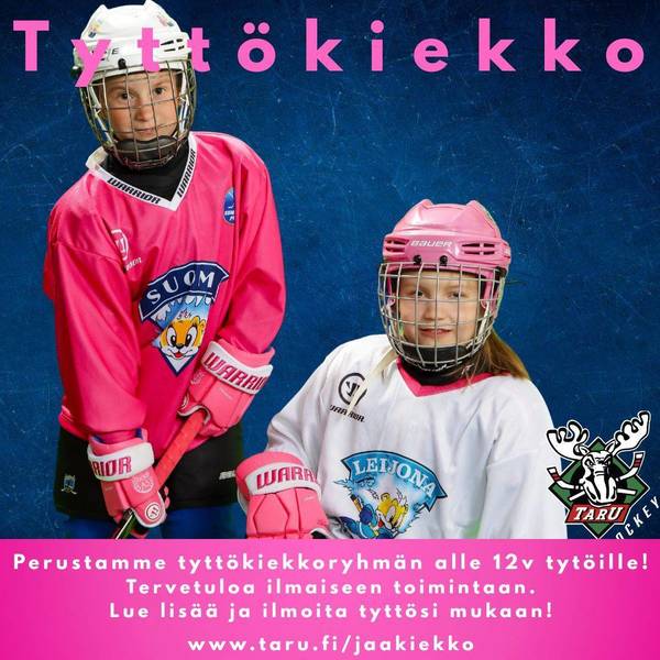 Tyttökiekkoryhmä ja tutustumisjää