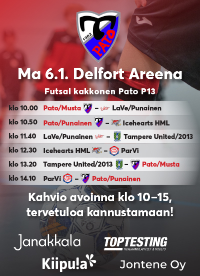 P13 Futsal sarja jatkuu kotiturnauksella