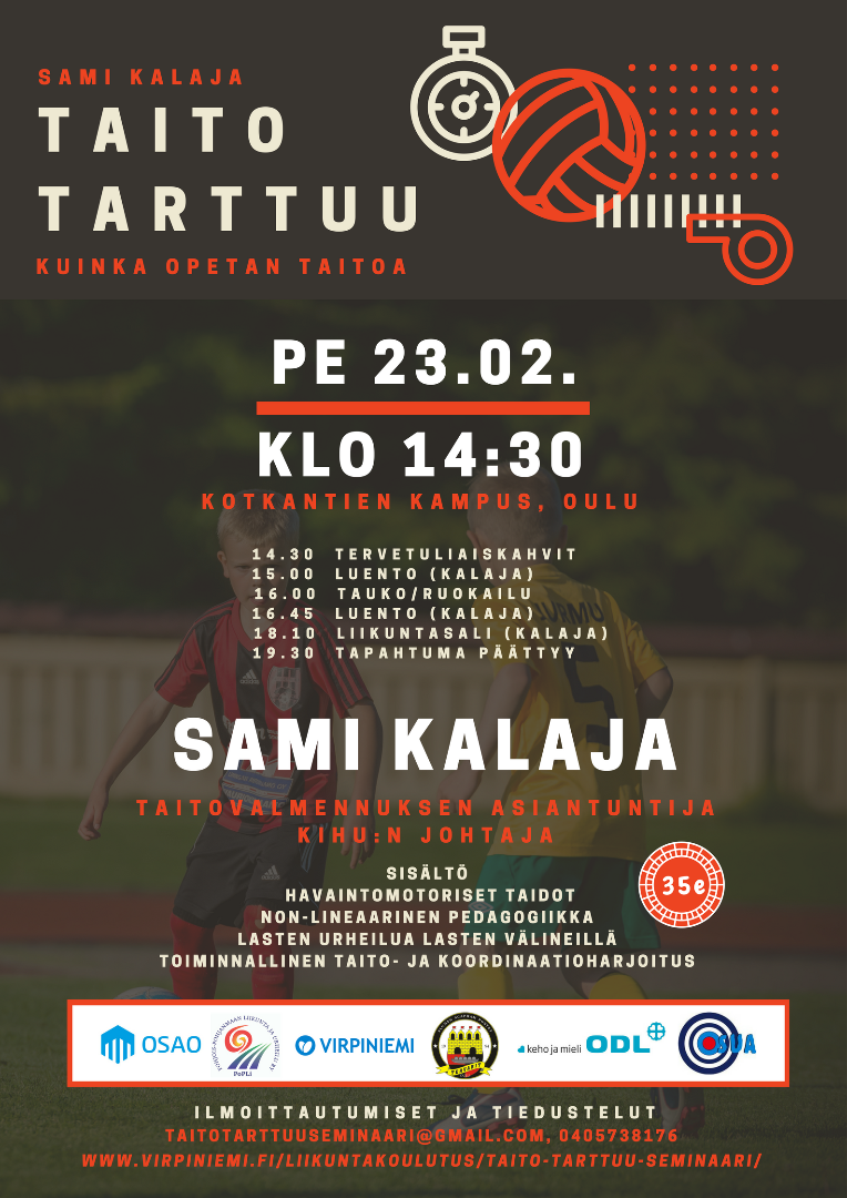Tervarit Juniorit mukana järjestämässä Sami Kalajan vetämää Taito tarttuu -seminaaria 23.2.2018
