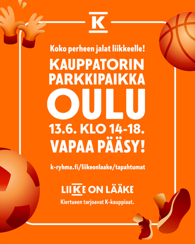 Tervetuloa mukaan Liike on lääke -tapahtumaan 13.6. Oulun torille!