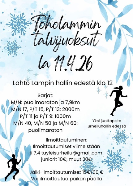 Toholammin talvijuoksut 11.4.2026