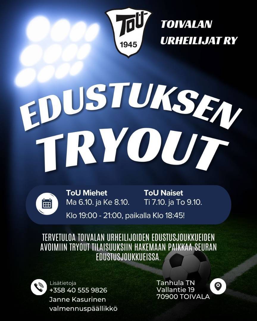 ToU edustusjoukkueiden TRYOUT