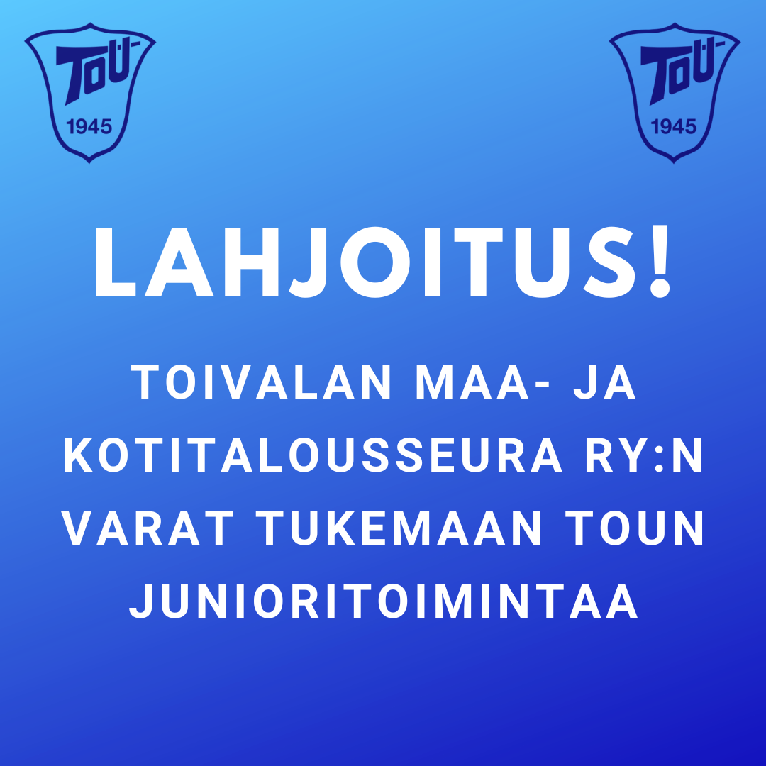 Lahjoitus Toivalan Urheilijat ry:n junioritoimintaan