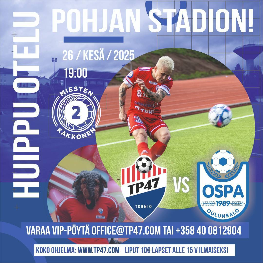 ​🔥⚽️ Tule kannustamaan TP-47 sarjakärkeen! ⚽️🔥