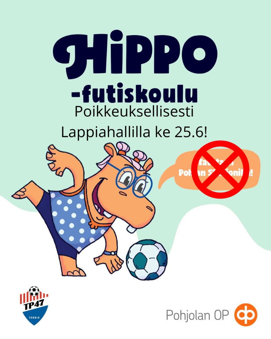 Futiskoulu poikkeuksellisesti lappiahallilla ke 25.6