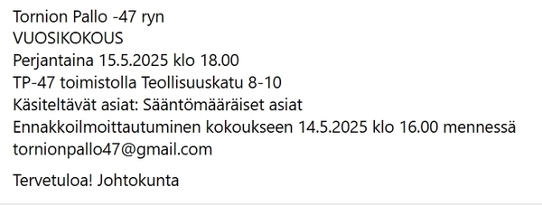 VUOSIKOKOUS