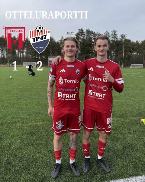 ​OTTELURAPORTTI JS Hercules-TP-47 1-2 (0-0)