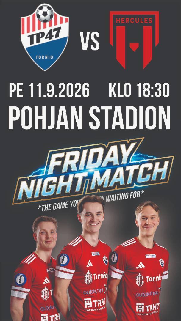 ​Pohjan Stadionin valot syttyvät – ja TP-47 ottaa omansa! 🔥