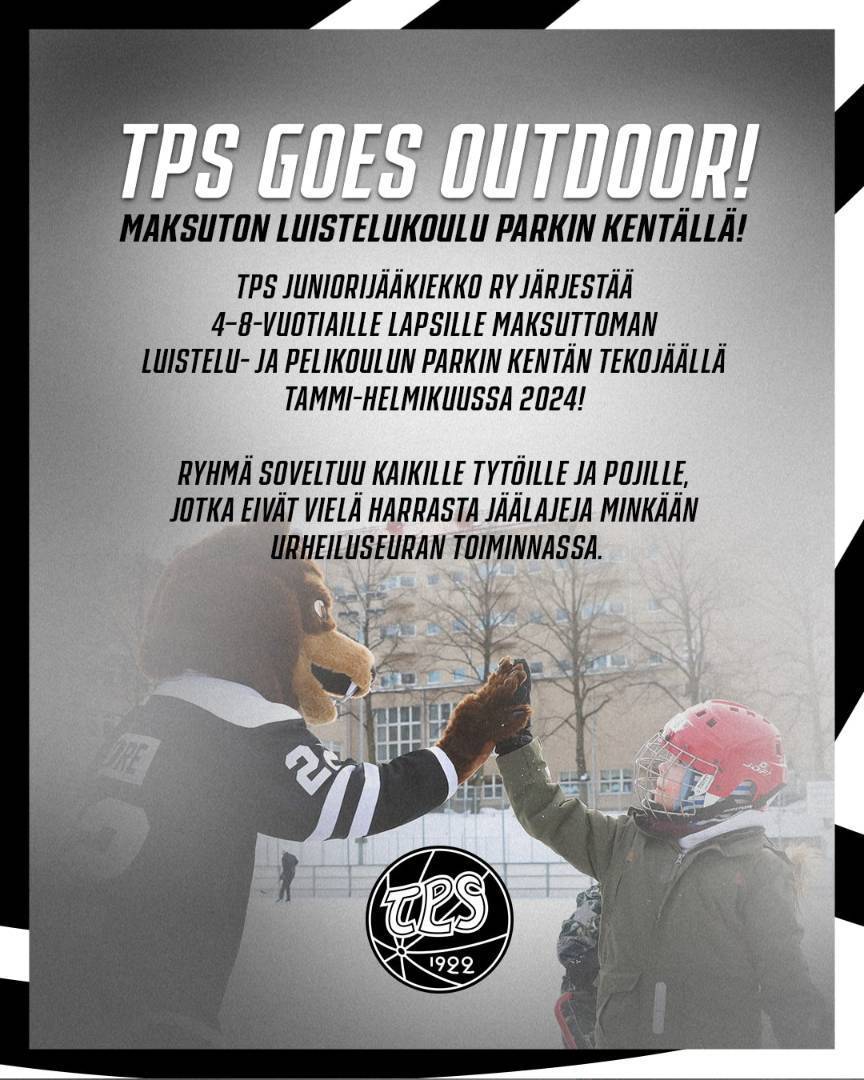 TPS järjestää maksuttoman luistelukoulun Parkilla!