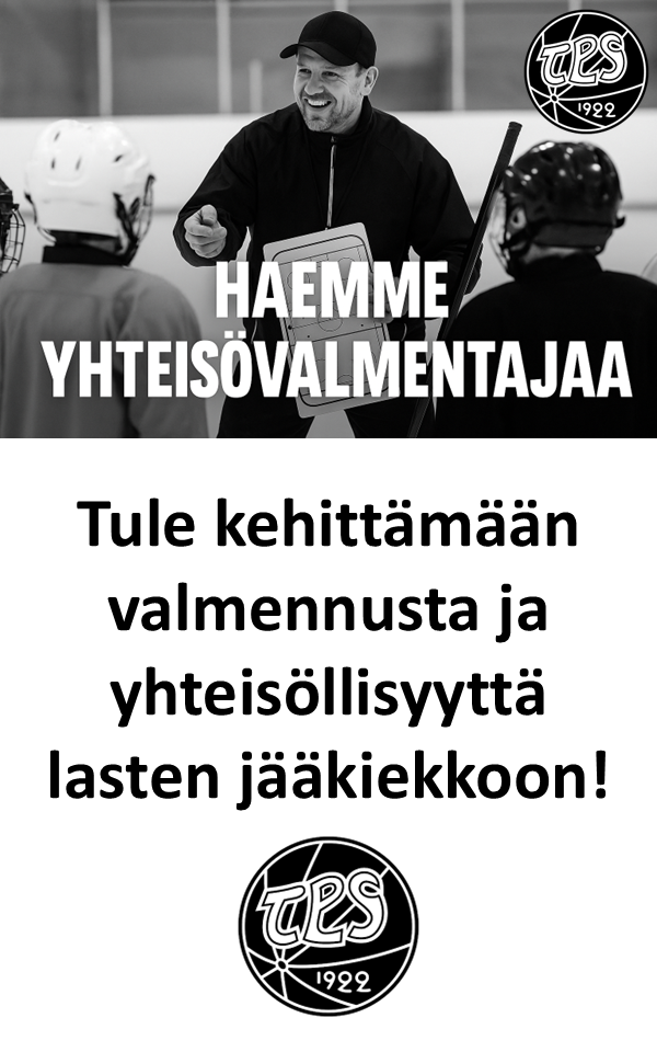 ​TPS Juniorijääkiekko hakee YHTEISÖVALMENTAJAA