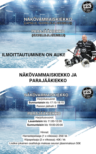 Soveltava jääkiekko – tervetuloa mukaan!