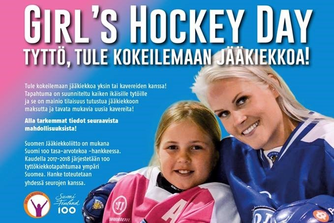 Kauden toinen Girls Hockey Day järjestetään lauantaina 11.11.2017