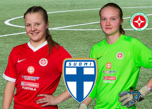 Jenni Kantanen ja Kiira Kaivola TU17 maajoukkueen mukana EM-karsintaan.