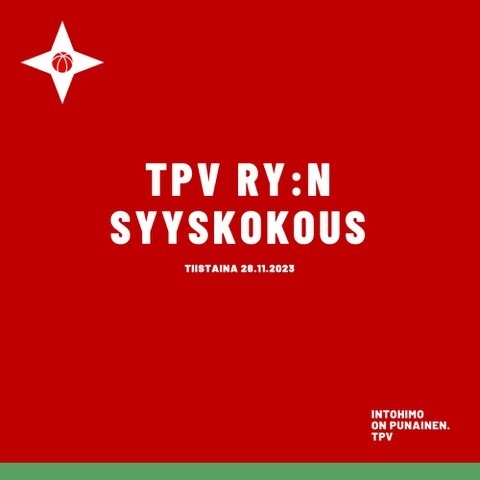 TPV ry:n syyskokous tiistaina 28.11.