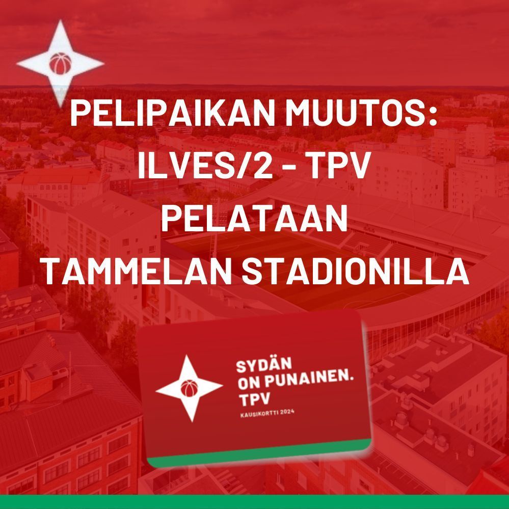 Punakoneen ensimmäinen harjoitusottelu siirtyy Tammelan Stadionille